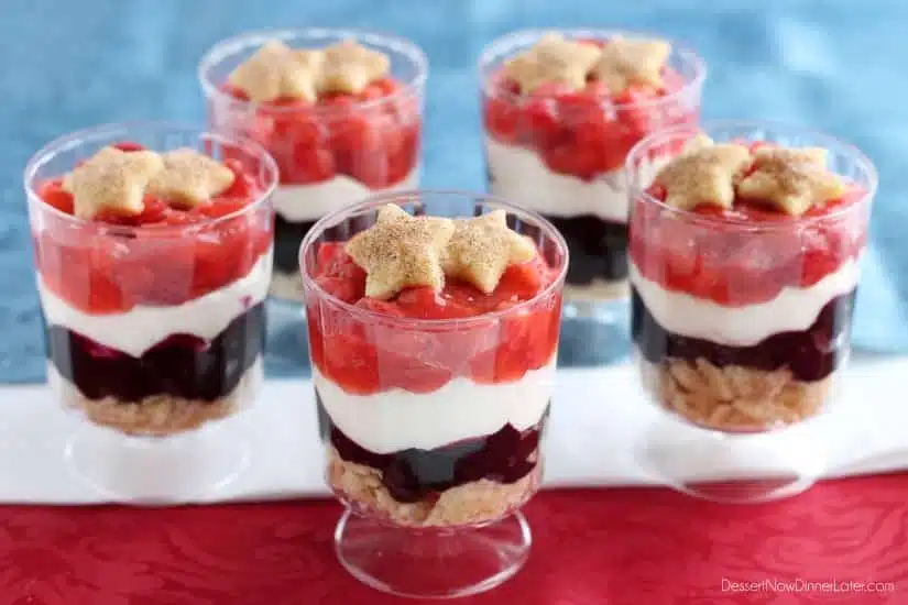  Red White & Blue Pie Parfaits