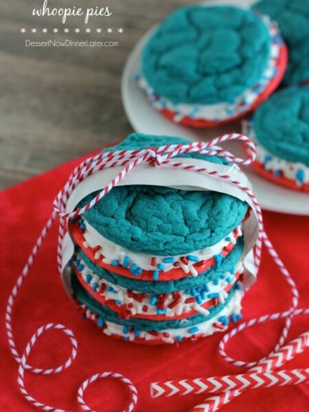 Red White and Blue Whoopie Pies