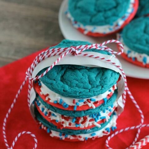 Red White and Blue Whoopie Pies