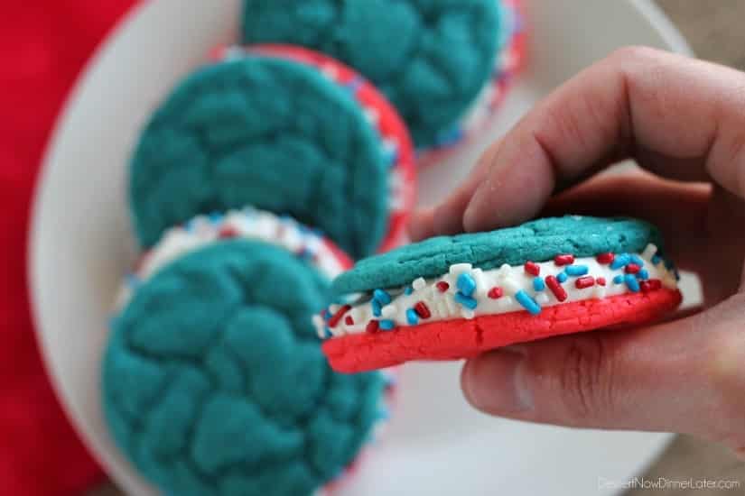 Red White and Blue Whoopie Pies