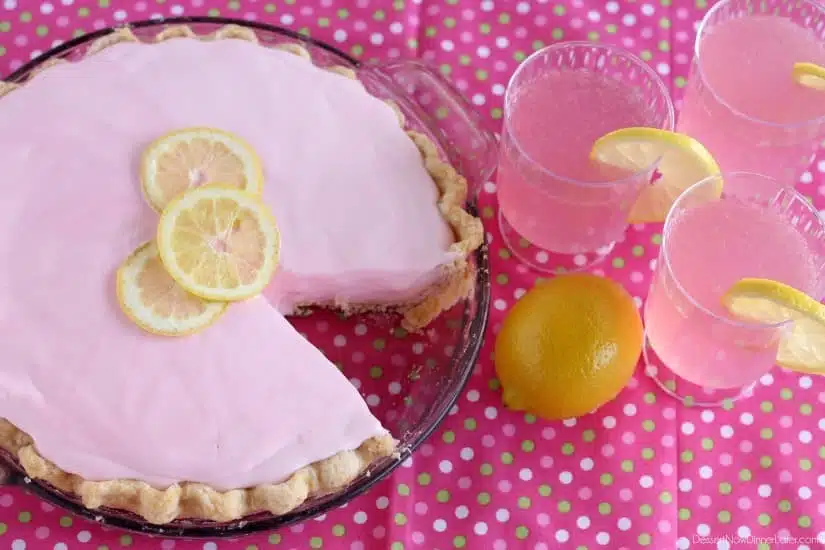  Frozen Pink Lemonade Pie