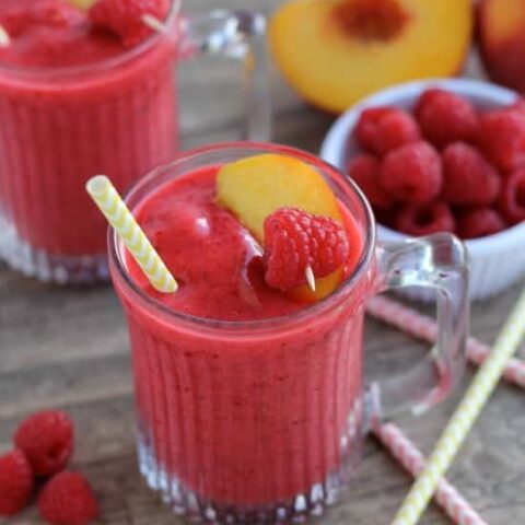 Frozen Raspberry Peach Lemonade