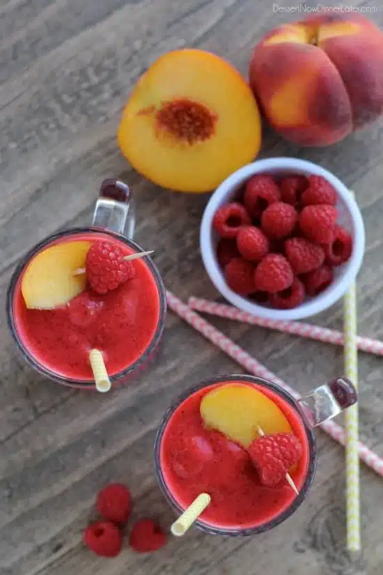 Frozen Raspberry Peach Lemonade