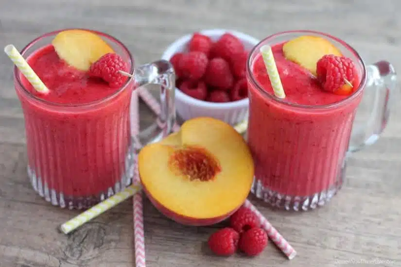 Frozen Raspberry Peach Lemonade