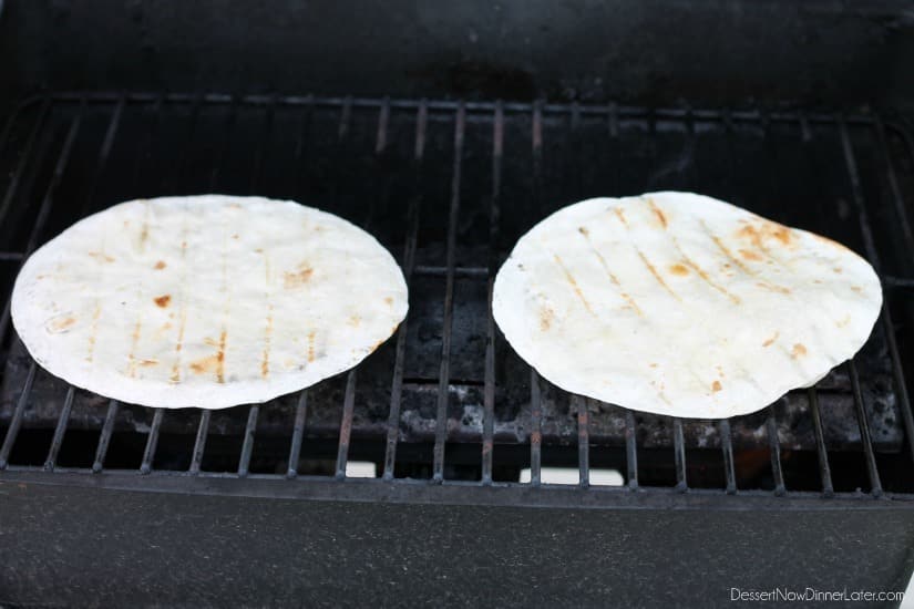 Grilled BBQ Chicken and Pineapple Quesadillas