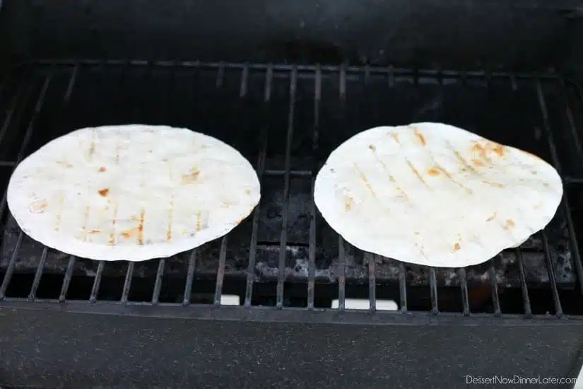 Grilled BBQ Chicken and Pineapple Quesadillas