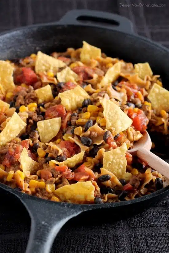  Nacho Supreme Skillet Pasta