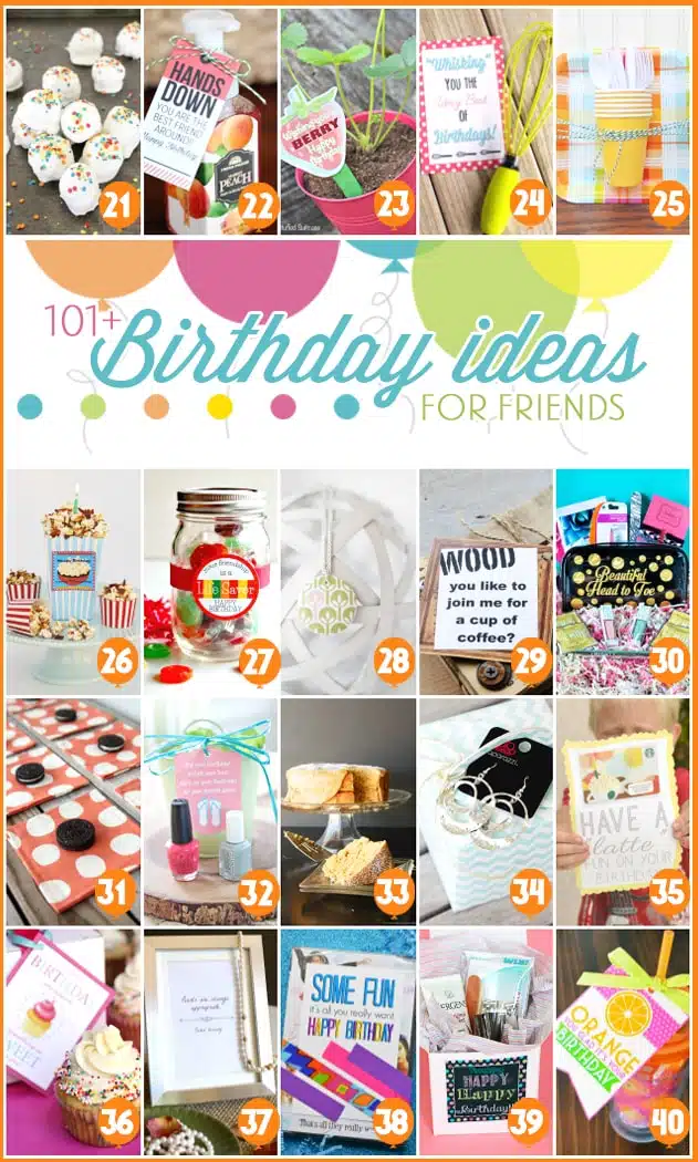 101 Birthday Ideas for Friends