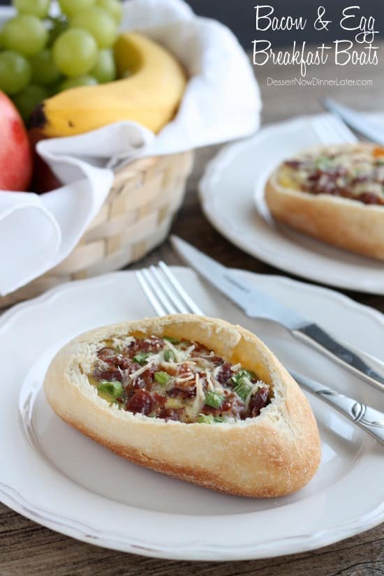 Bacon and Egg Breakfast Boats