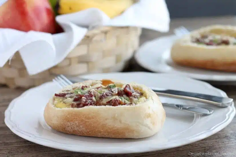 Bacon and Egg Breakfast Boats