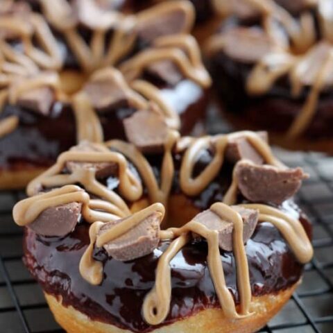 Chocolate Peanut Butter Cup Donuts