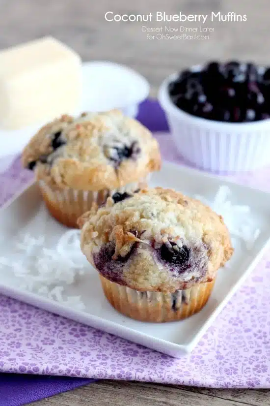 Coconut Blueberry Muffins