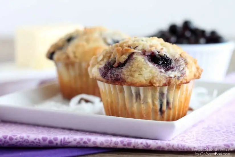 Coconut Blueberry Muffins