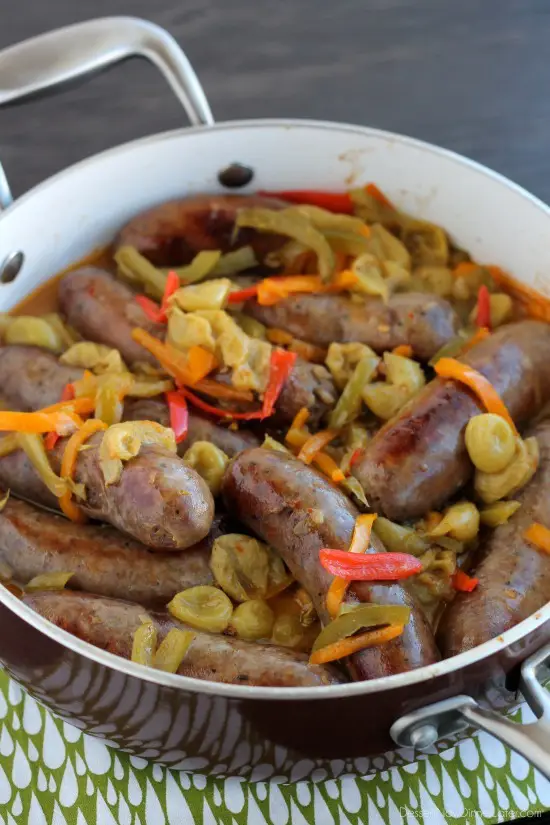  Italian Sausages with Peppers and Grapes