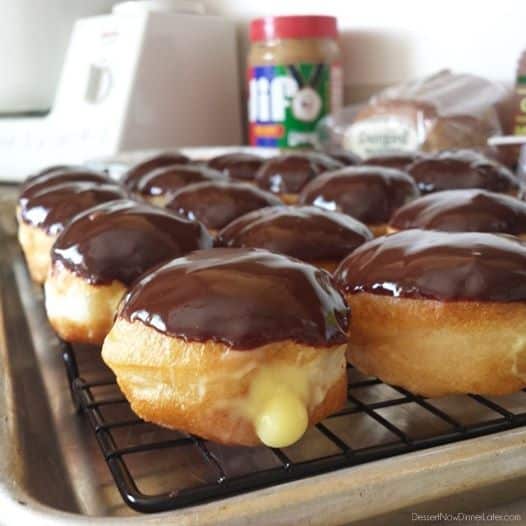 Mini Boston Cream Donuts