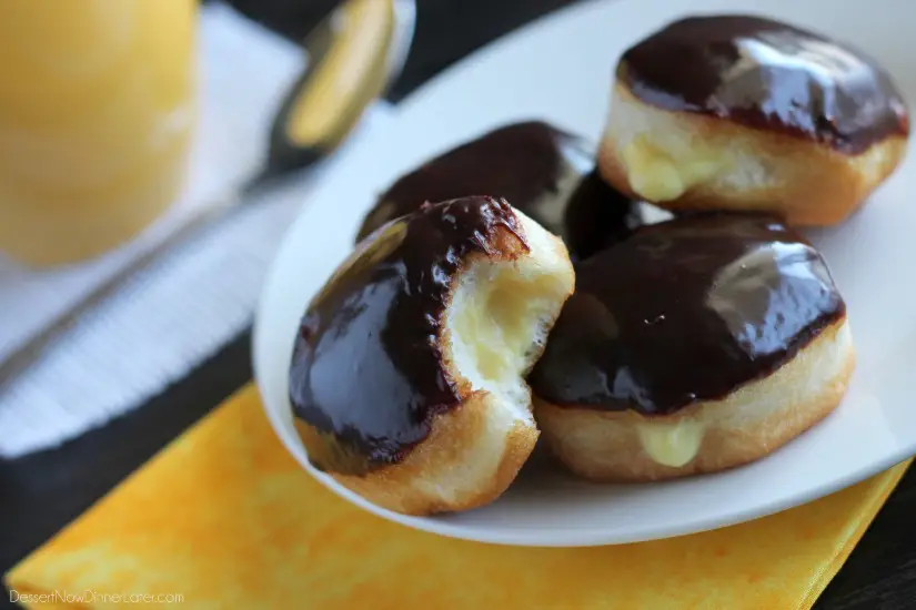 Mini Boston Cream Donuts