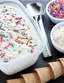 No Churn Cake Batter Ice Cream