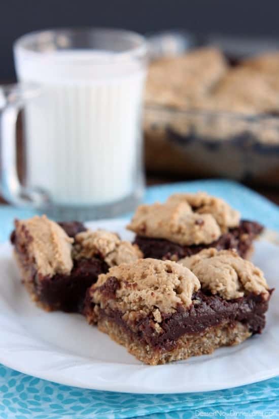 Oatmeal Fudge Bars from DessertNowDinnerLater.com