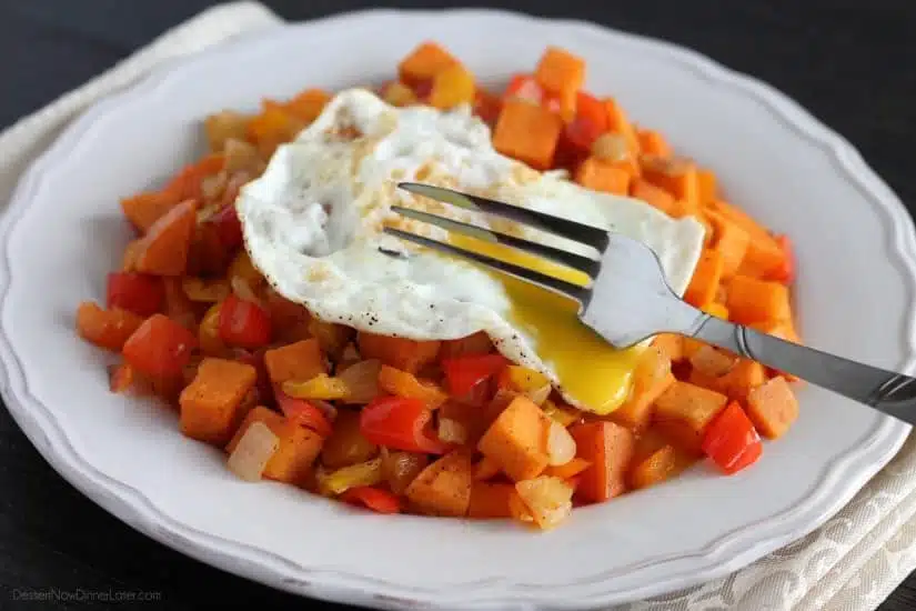 Sweet Potato Hash from DessertNowDinnerLater.com