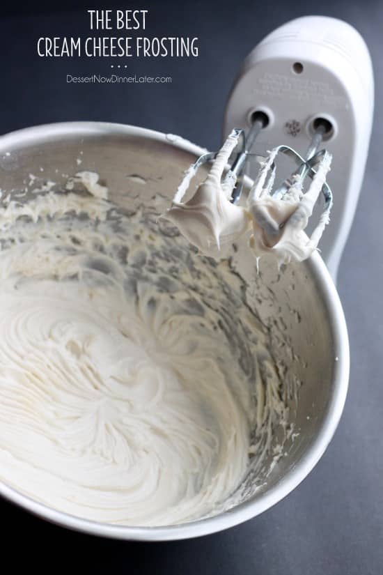  The BEST Cream Cheese Frosting - thick, sturdy, and pipeable, plus not overly sweet!