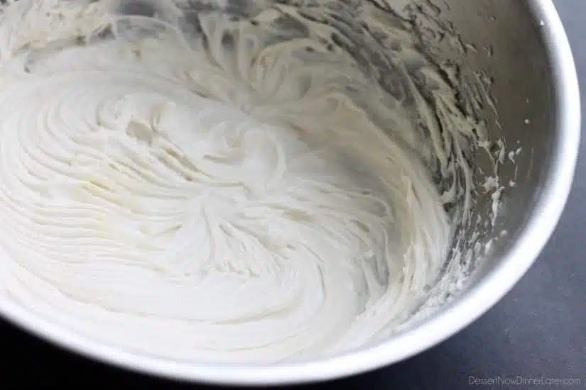  The BEST Cream Cheese Frosting - thick, sturdy, and pipeable, plus not overly sweet!