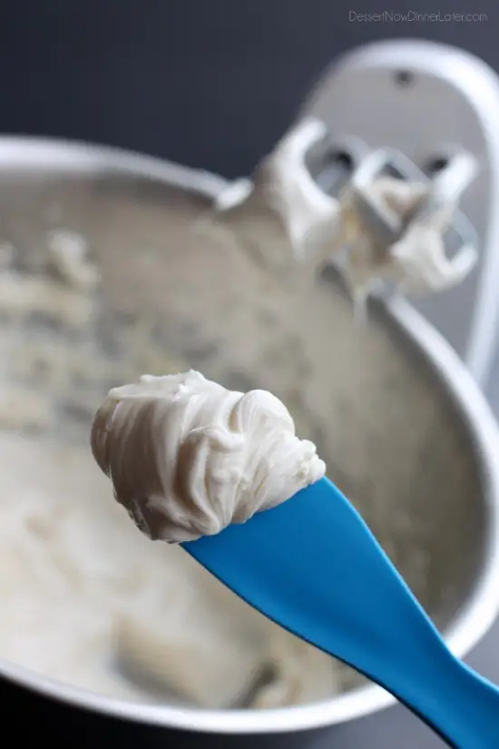  The BEST Cream Cheese Frosting - thick, sturdy, and pipeable, plus not overly sweet!