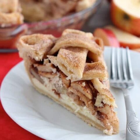 Apple Cheesecake Pie from DessertNowDinnerLater.com