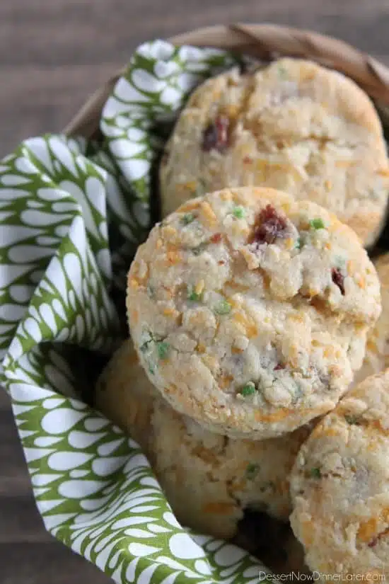  Bacon Cheddar Biscuits from DessertNowDinnerLater.com