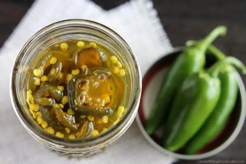 Candied Jalapeños from DessertNowDinnerLater.com