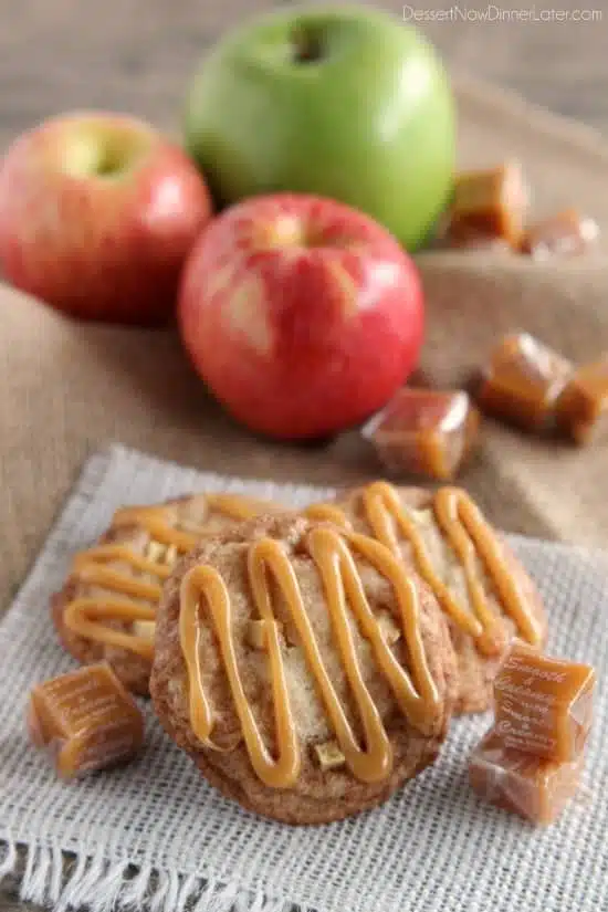  Caramel Apple Snickerdoodles from DessertNowDinnerLater.com