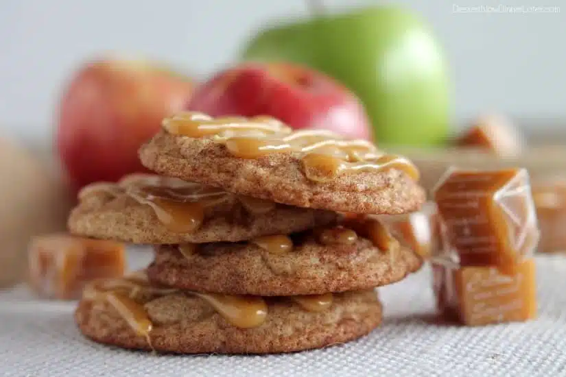  Caramel Apple Snickerdoodles from DessertNowDinnerLater.com