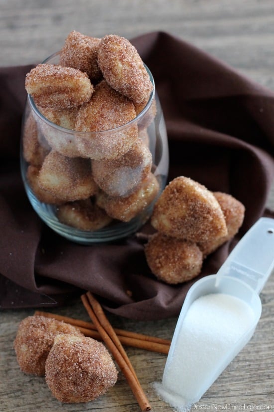 Cinnamon Sugar Pretzel Bites from DessertNowDinnerLater.com