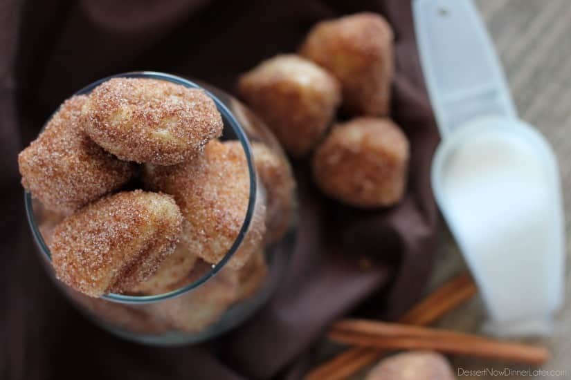 Cinnamon Sugar Pretzel Bites from DessertNowDinnerLater.com