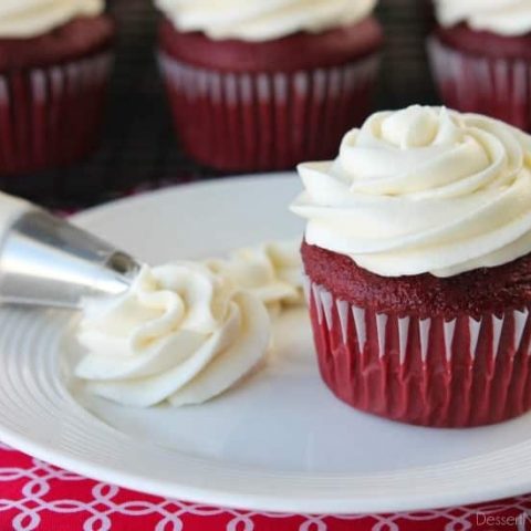 The BEST Cream Cheese Frosting - thick, sturdy, and pipeable, plus not overly sweet!