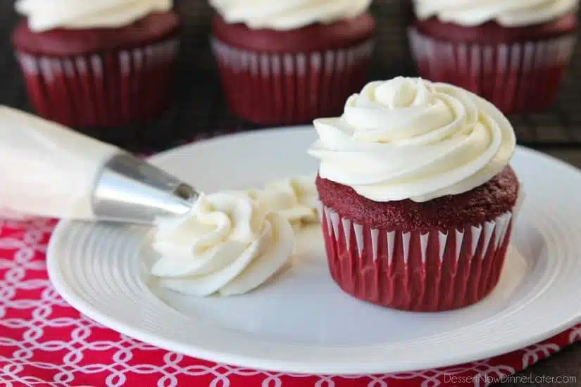  The BEST Cream Cheese Frosting - thick, sturdy, and pipeable, plus not overly sweet!