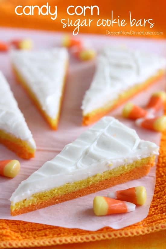 Candy Corn Sugar Cookie Bars