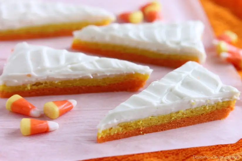 Candy Corn Sugar Cookie Bars