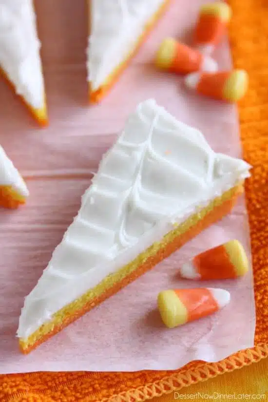 Candy Corn Sugar Cookie Bars