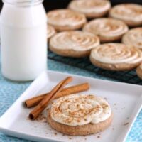 Cinnamon Roll Sugar Cookies from DessertNowDinnerLater.com
