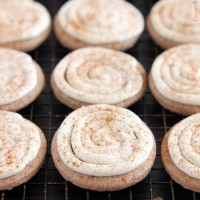 Cinnamon Roll Sugar Cookies from DessertNowDinnerLater.com