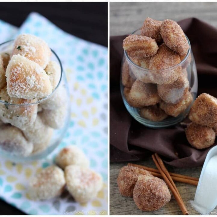 Garlic Parmesan & Cinnamon Sugar Pretzel Bites