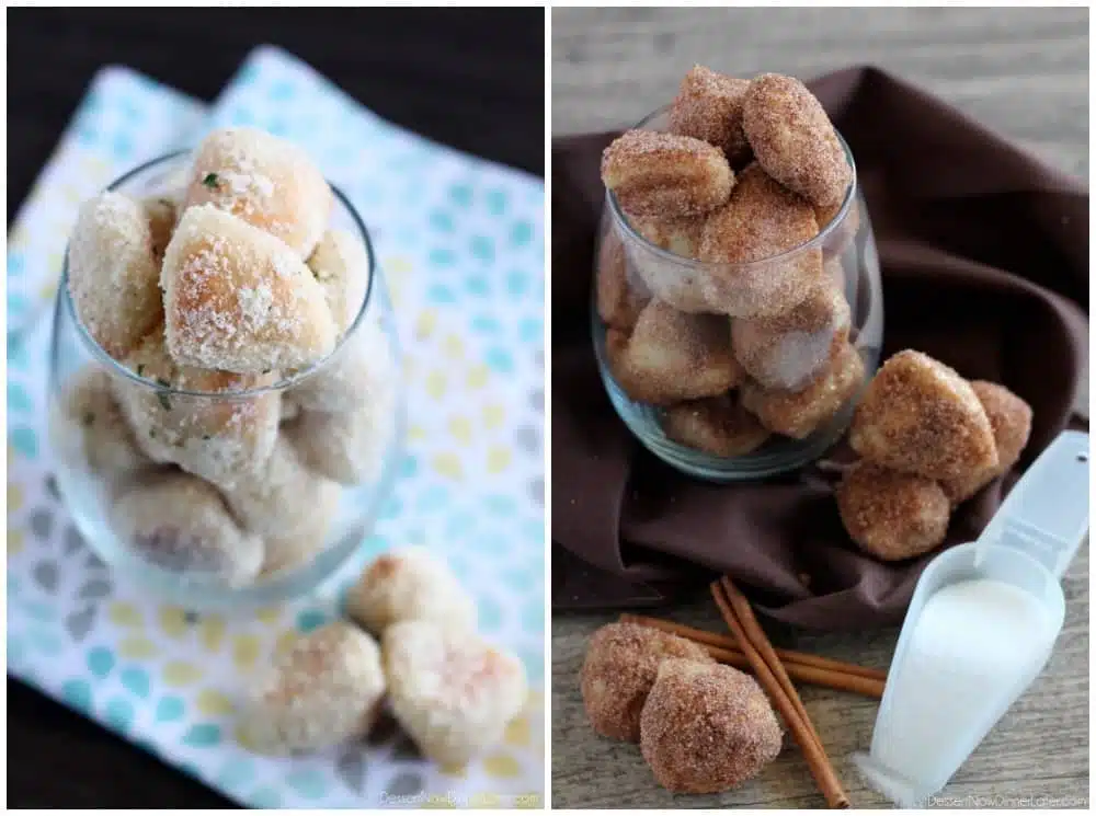 Garlic Parmesan & Cinnamon Sugar Pretzel Bites