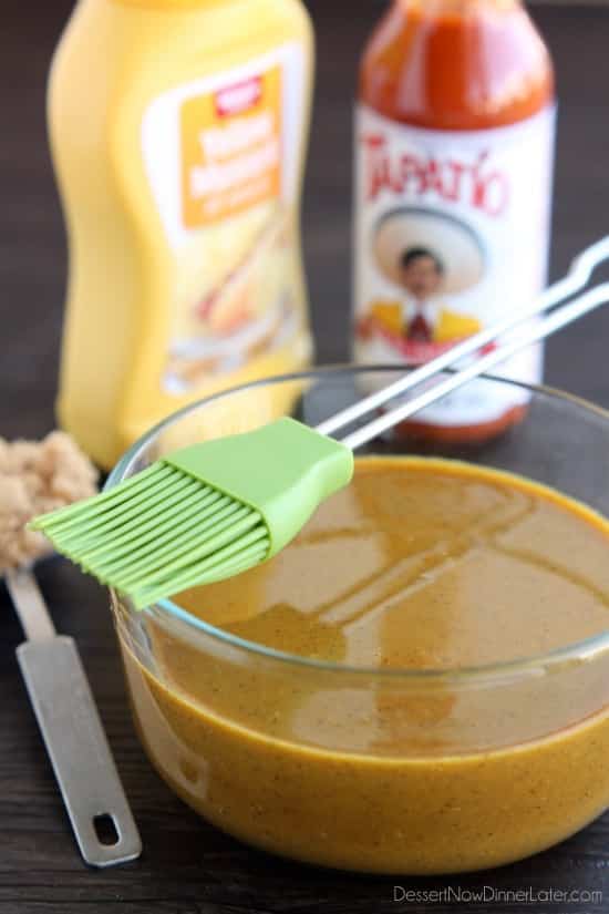 Mustard BBQ Sauce from DessertNowDinnerLater.com