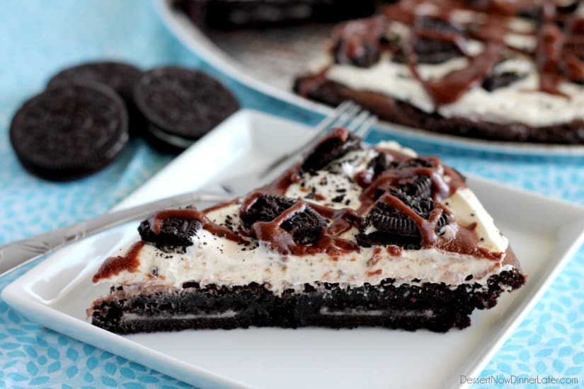 Oreo Fudge Brownie Pizza Dessert Now, Dinner Later!