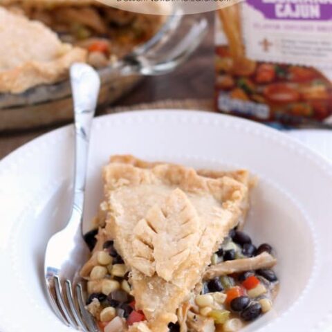 Use that leftover Thanksgiving turkey in this Southwestern Turkey Pot Pie with corn, black beans, peppers, and a gravy with a kick! From DessertNowDinnerLater.com