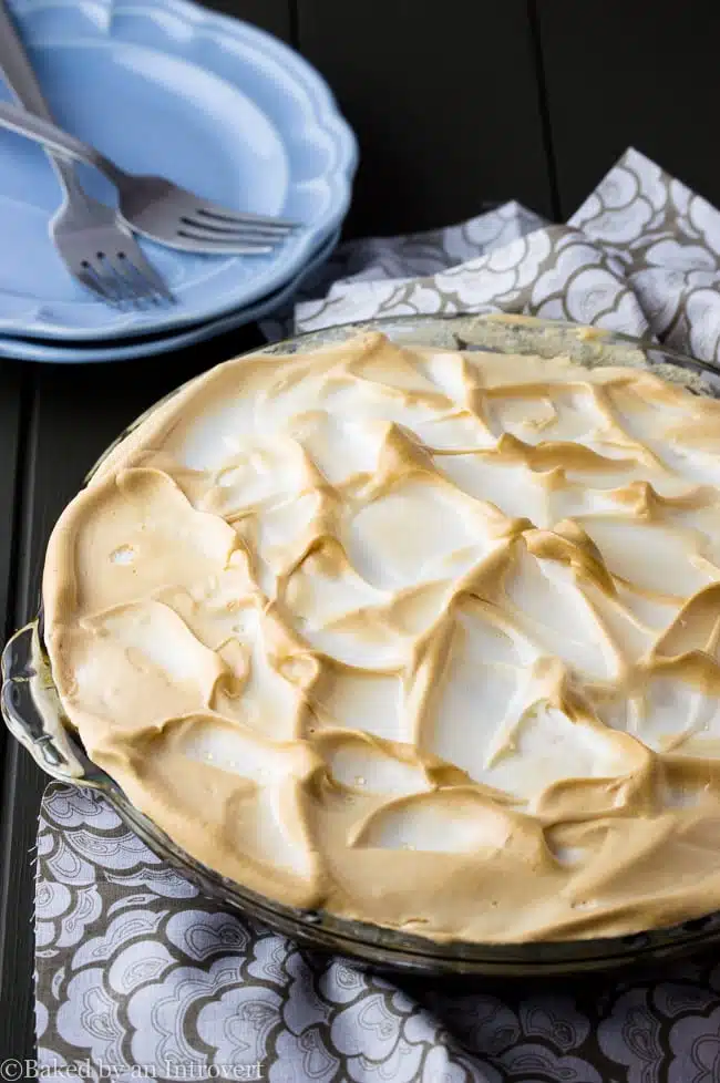 Sweet Potato Caramel Meringue Pie