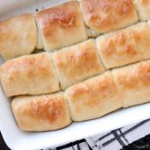 These Parker House Dinner Rolls are easy enough for beginners! With step-by-step photos, you will see just how simple it is to create these soft, buttery dinner rolls! From DessertNowDinnerLater.com