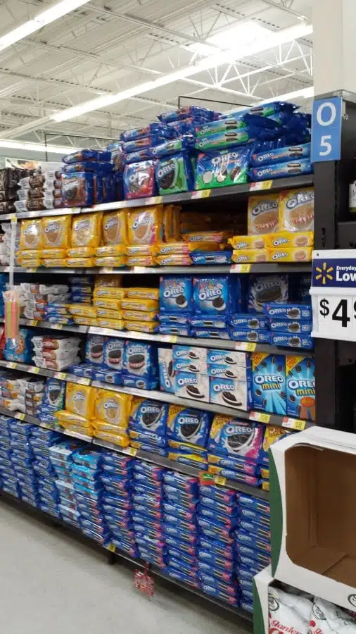 OREO Cookie Aisle at Walmart.