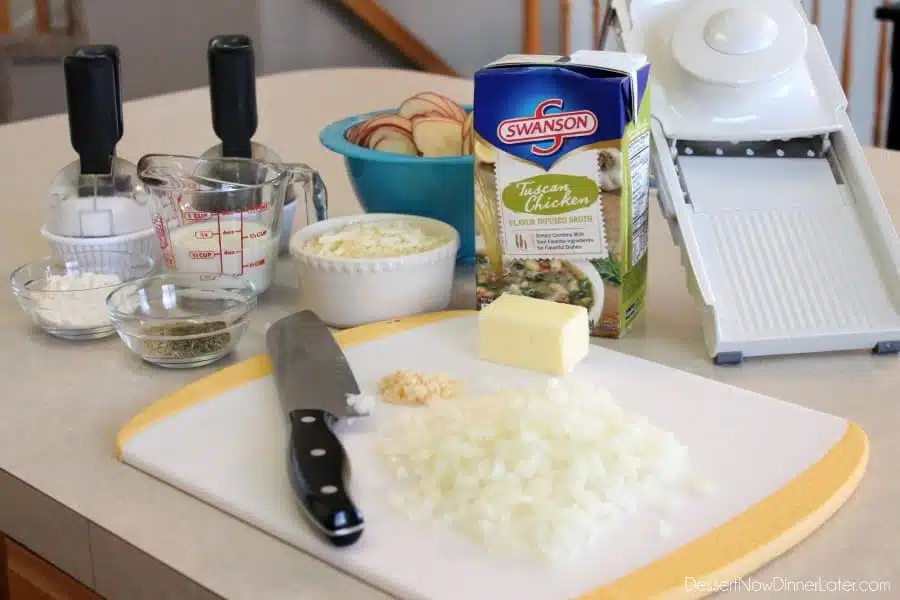 Tuscan Scalloped Potatoes - ingredients