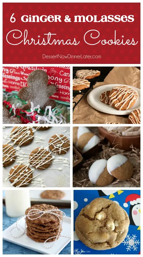 6 Ginger & Molasses Christmas Cookies